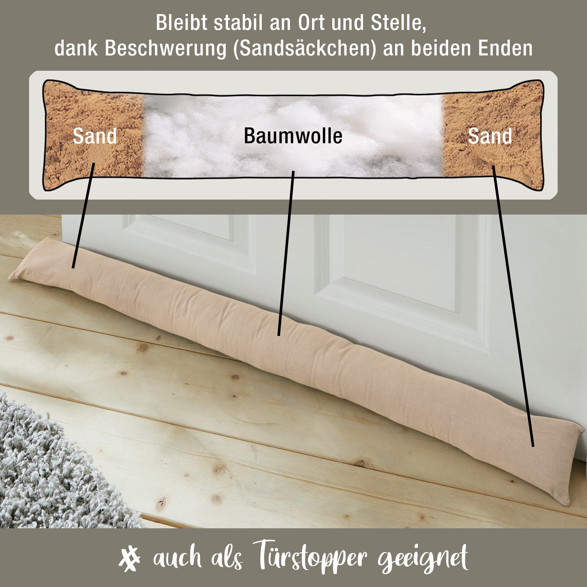 REDBEST Türstopper Zugluftstopper "Seattle" 6er-Pack – Bild 4 von 4