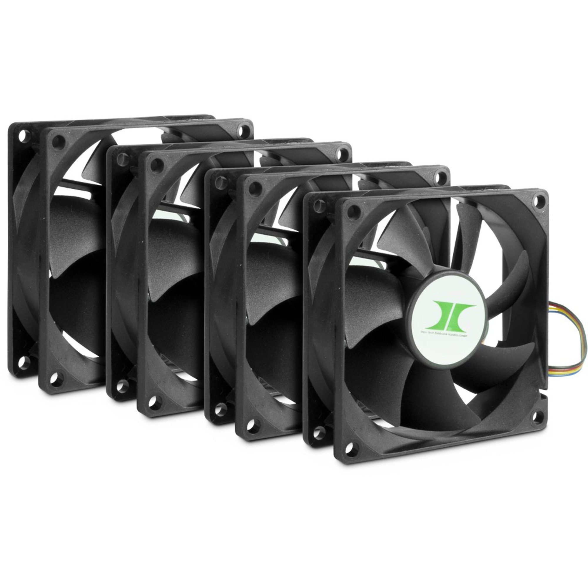 Gehäuselüfter Inter-Tech IPC Fan Set 80mm, Gehäuselüfter, (4er
