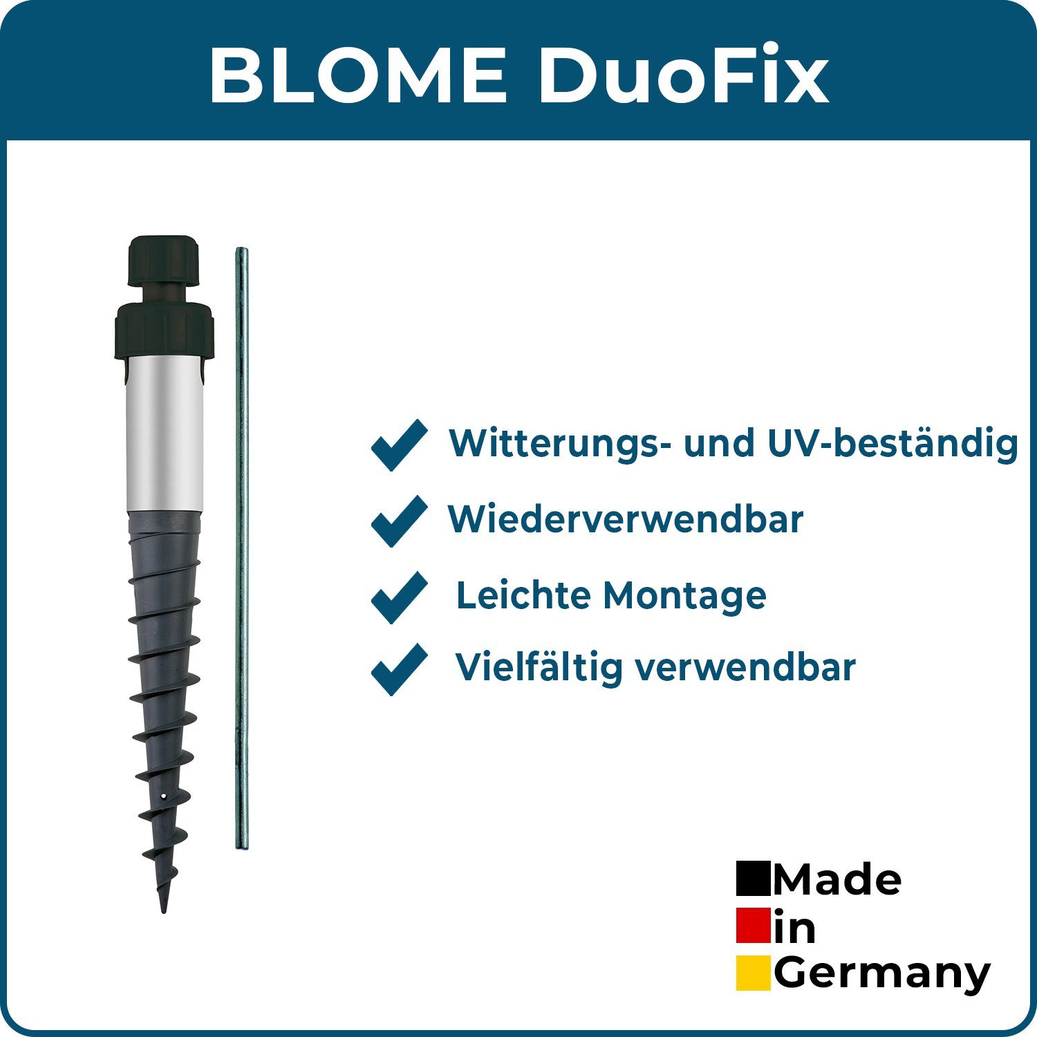 BLOME Bodenhuelsen Set Duo Fix 33520 // Erdanker // Wäschespinne // Hülse 