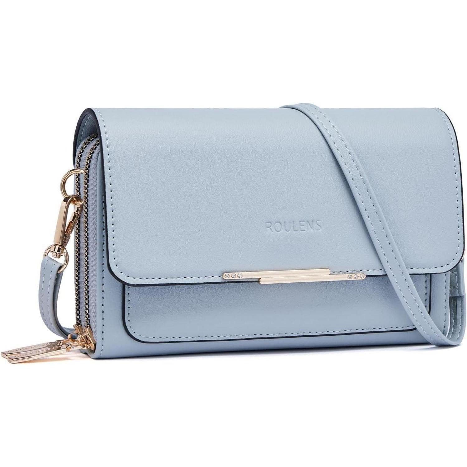 Handytasche Kleine PU Leder Umhängetasche mit Kartenschlitz, Damen Crossbody