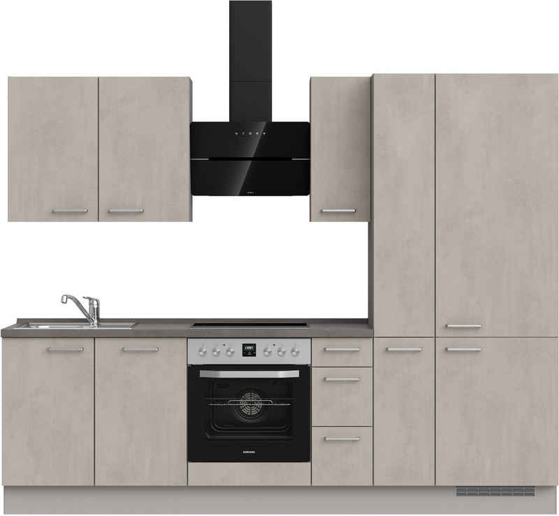 nobilia® Küchenzeile "Riva premium", vormontiert, Ausrichtung wählbar, Breite 270 cm, ohne E-Geräte