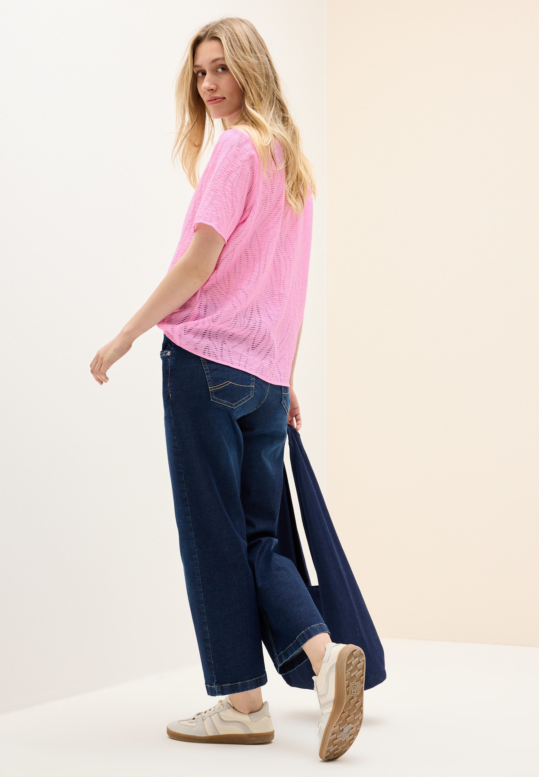 CECIL Hemdbluse mit leichtem Struktur Muster