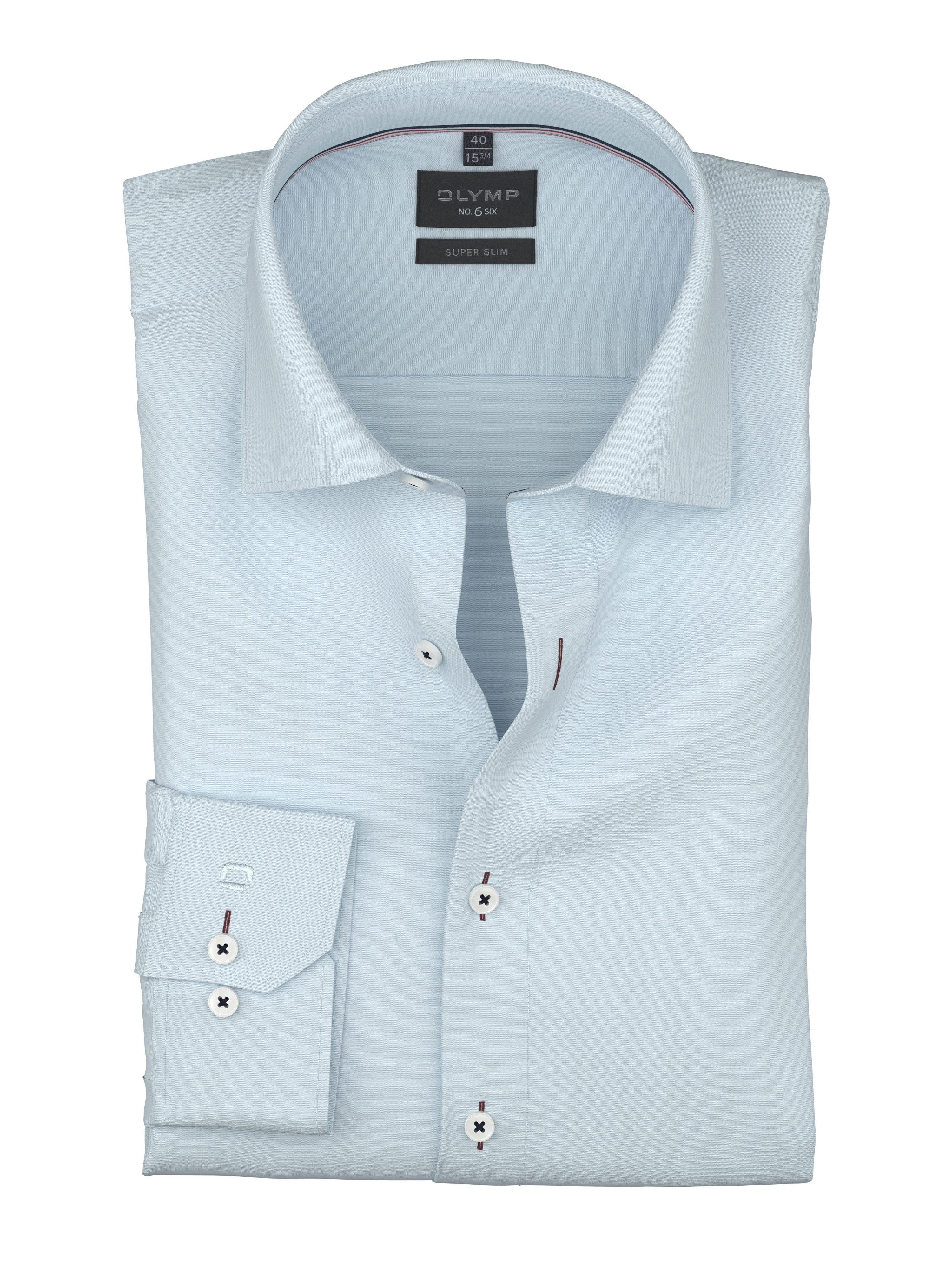 OLYMP Langarmhemd No 6 six super slim, Kentkragen, Businesshemd
