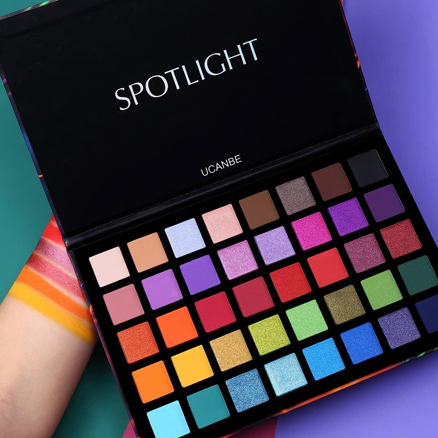 mit Palette Eyeshadow Farben, Lidschatten-Palette Spotlight 40 Palette Matt Schimmernde Haiaveng Lidschatten und