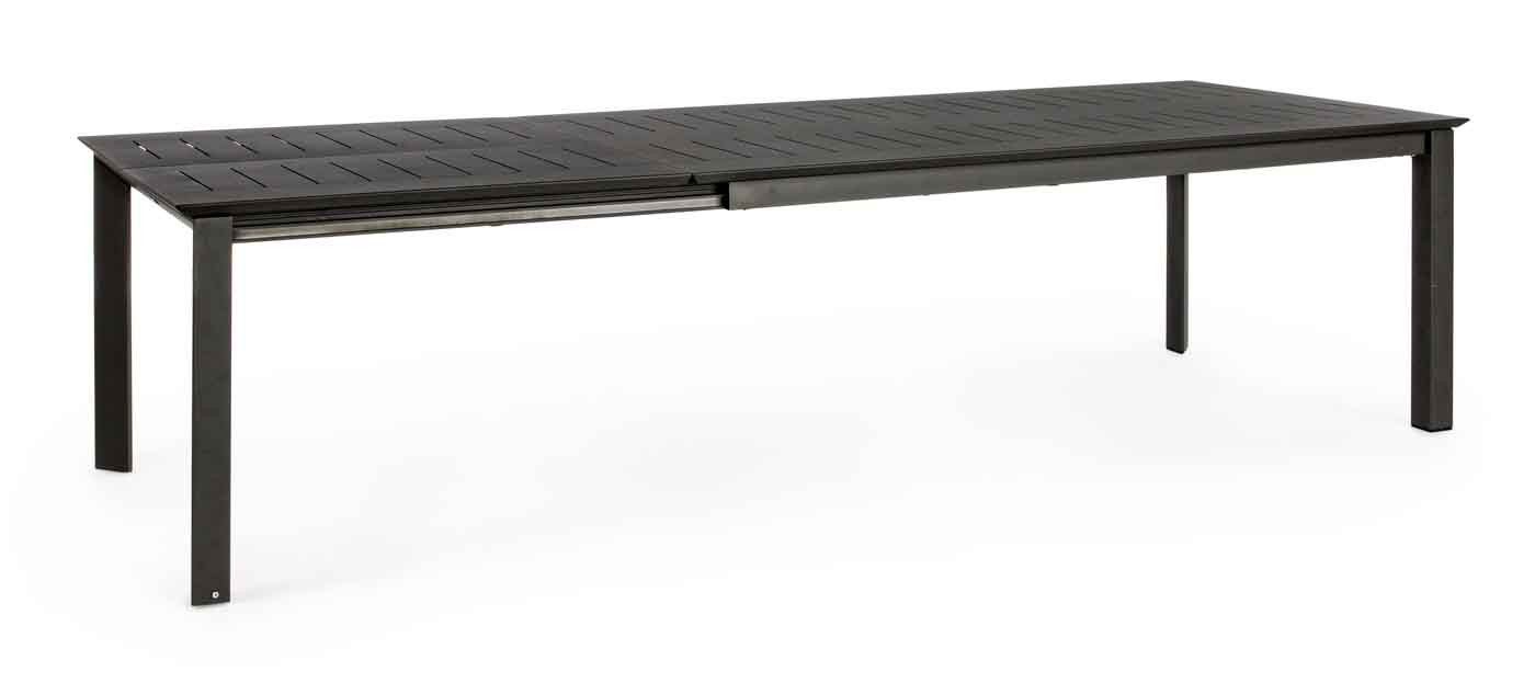 Esstisch Konnor mit Ausziehfunktion, 200-300x110 cm, Anthrazit