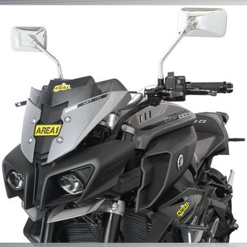 Area1 Motorradspiegel Motorradspiegel Set E geprüft, 2xM10 Rechtsgewinde (E-geprüft, inkl. 5 Adapter)