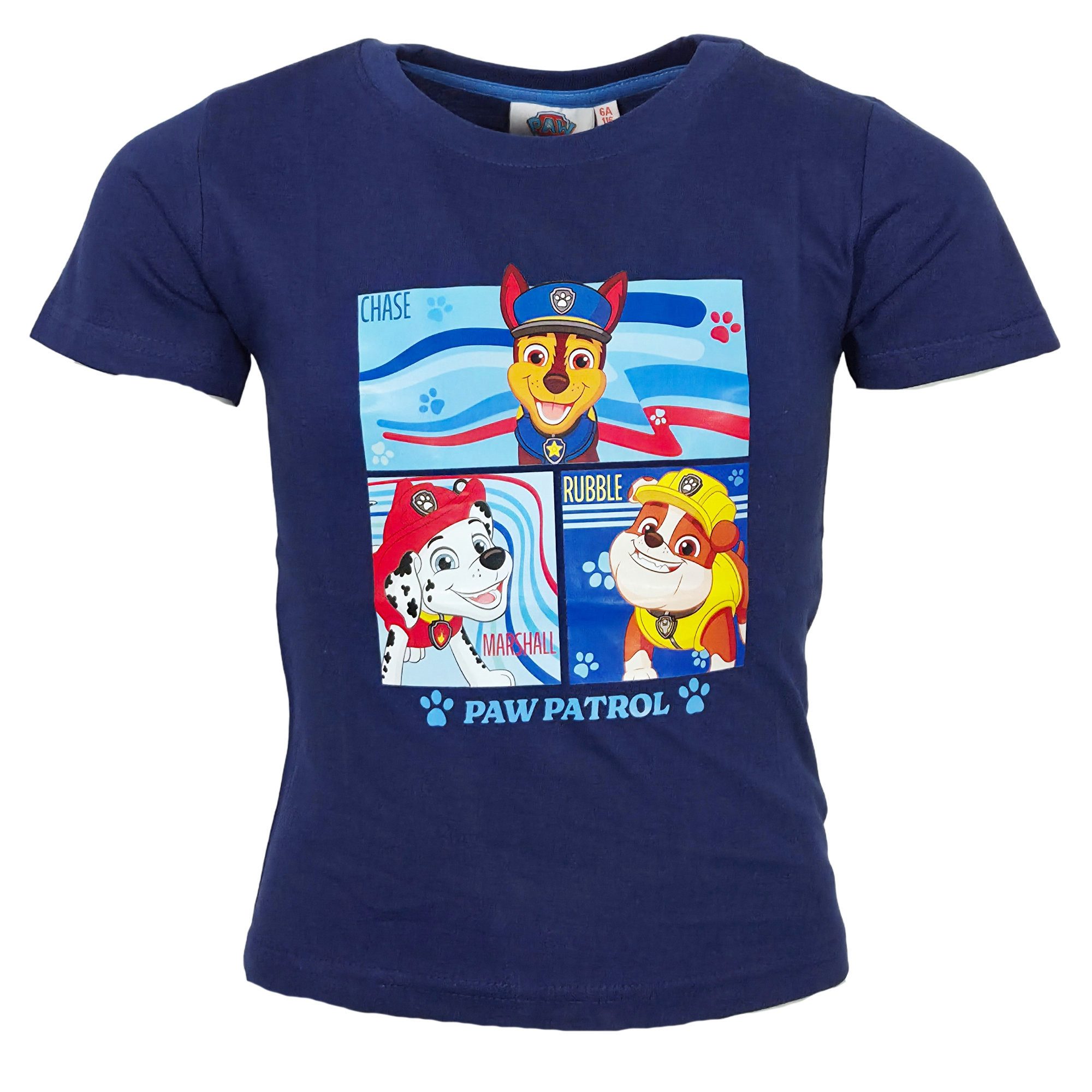 Print-Shirt Paw Patrol Chase Kinder Jungen T-Shirt kurzarm Shirt