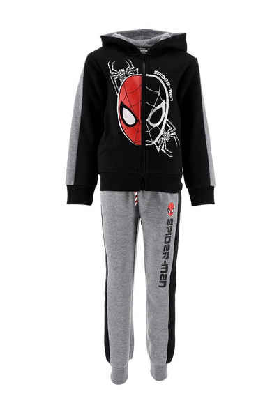 Spiderman Jogginganzug Kinder Jungen Trainings-Anzug mit Kapuzen Sweatjacke und Jogging-Hose (SET, 2-tlg)