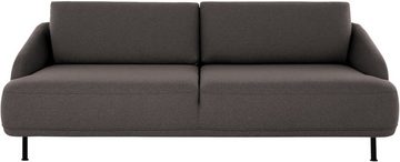 andas 3-Sitzer Bendik, Füße aus schwarzem Metall, Design by Morten Georgsen