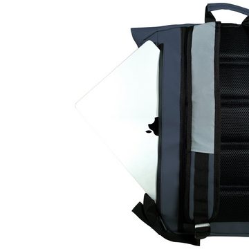 OAK25 Cityrucksack Reflective Rolltop Rucksack Damen Herren (1-tlg), Reflektierend, Wasserabweisend