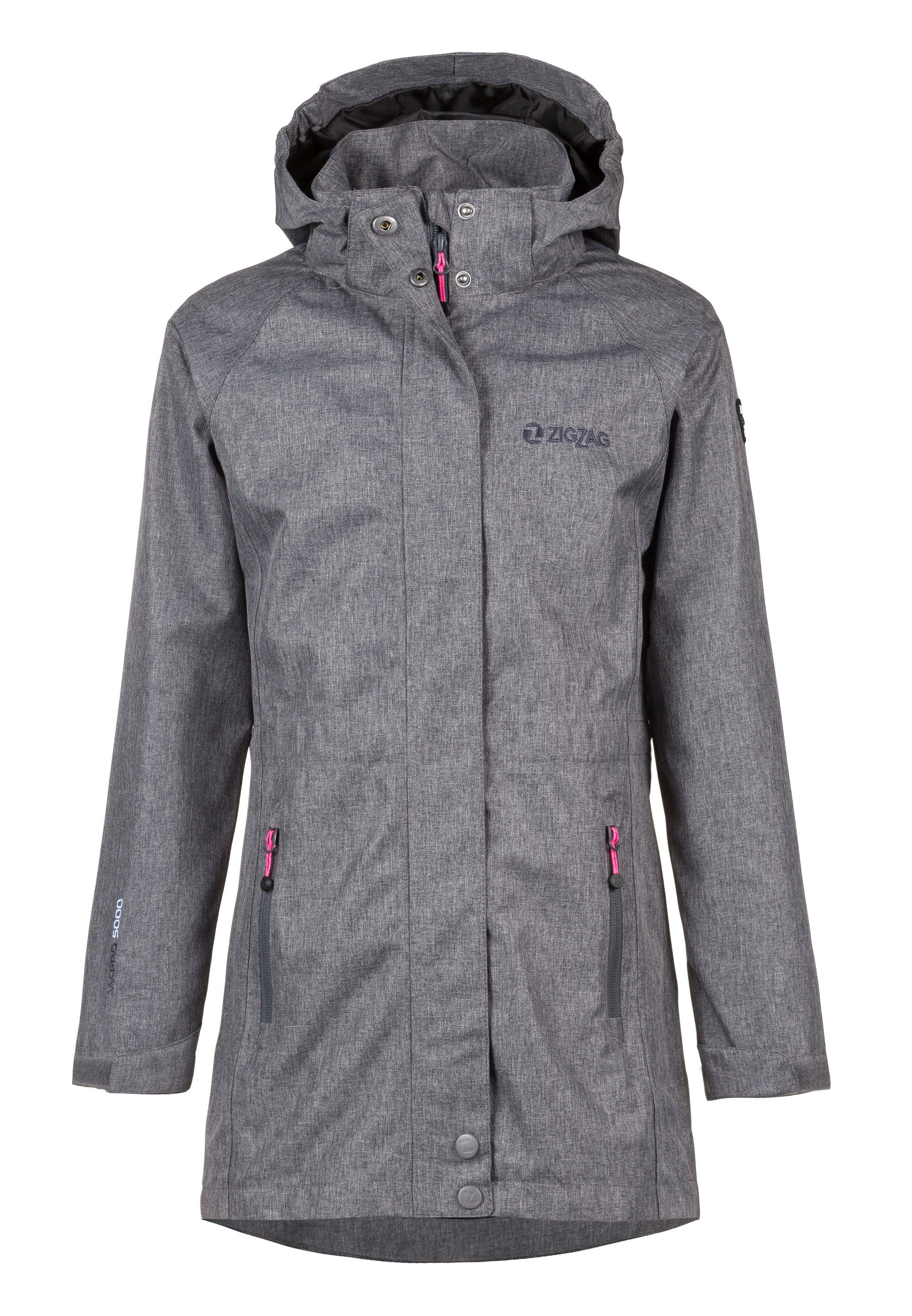 Rossiy Parka mit mm hellgrau-meliert 5000 Wassersäule Girl ZIGZAG