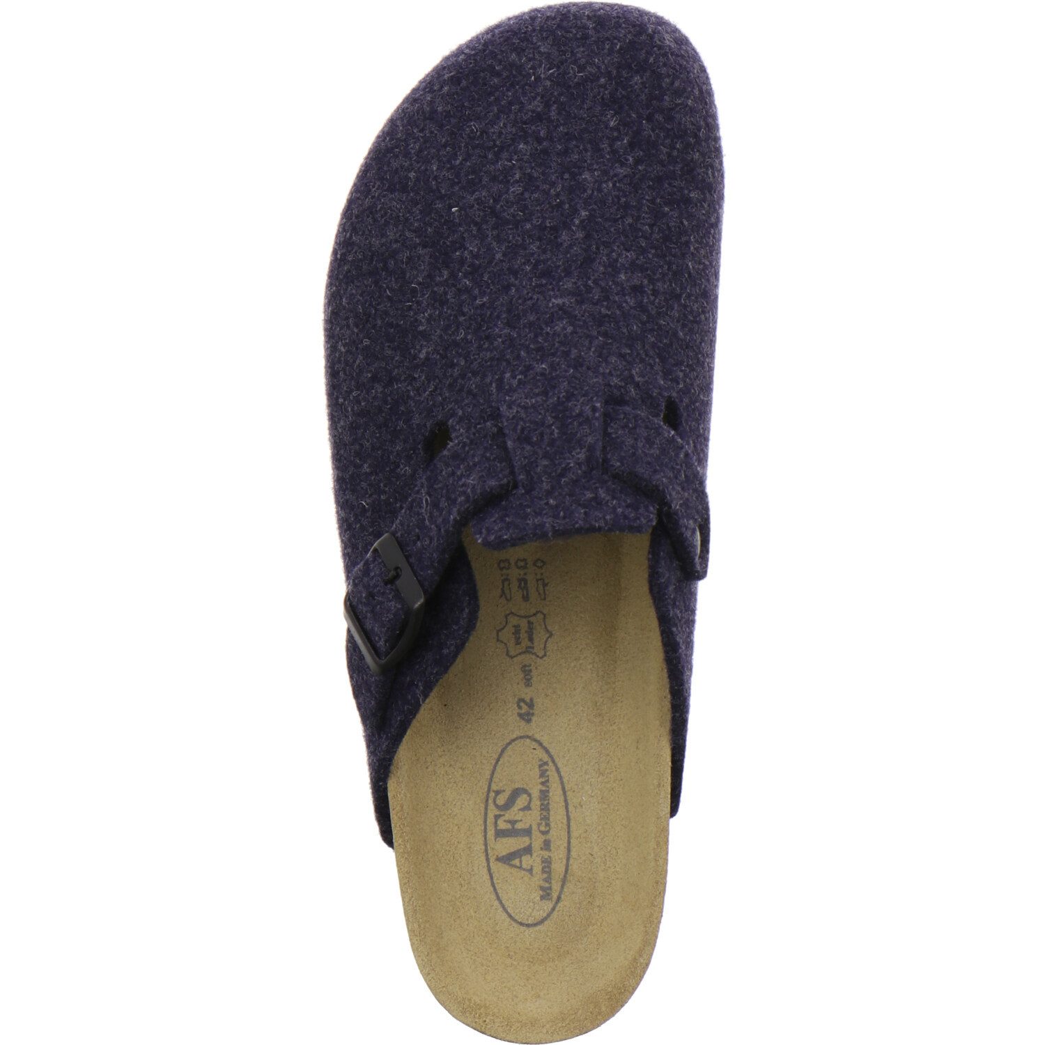 AFS-Schuhe 3690040 Clogs Pantolette für Herren aus Filz mit Fußbett, Made in Germany