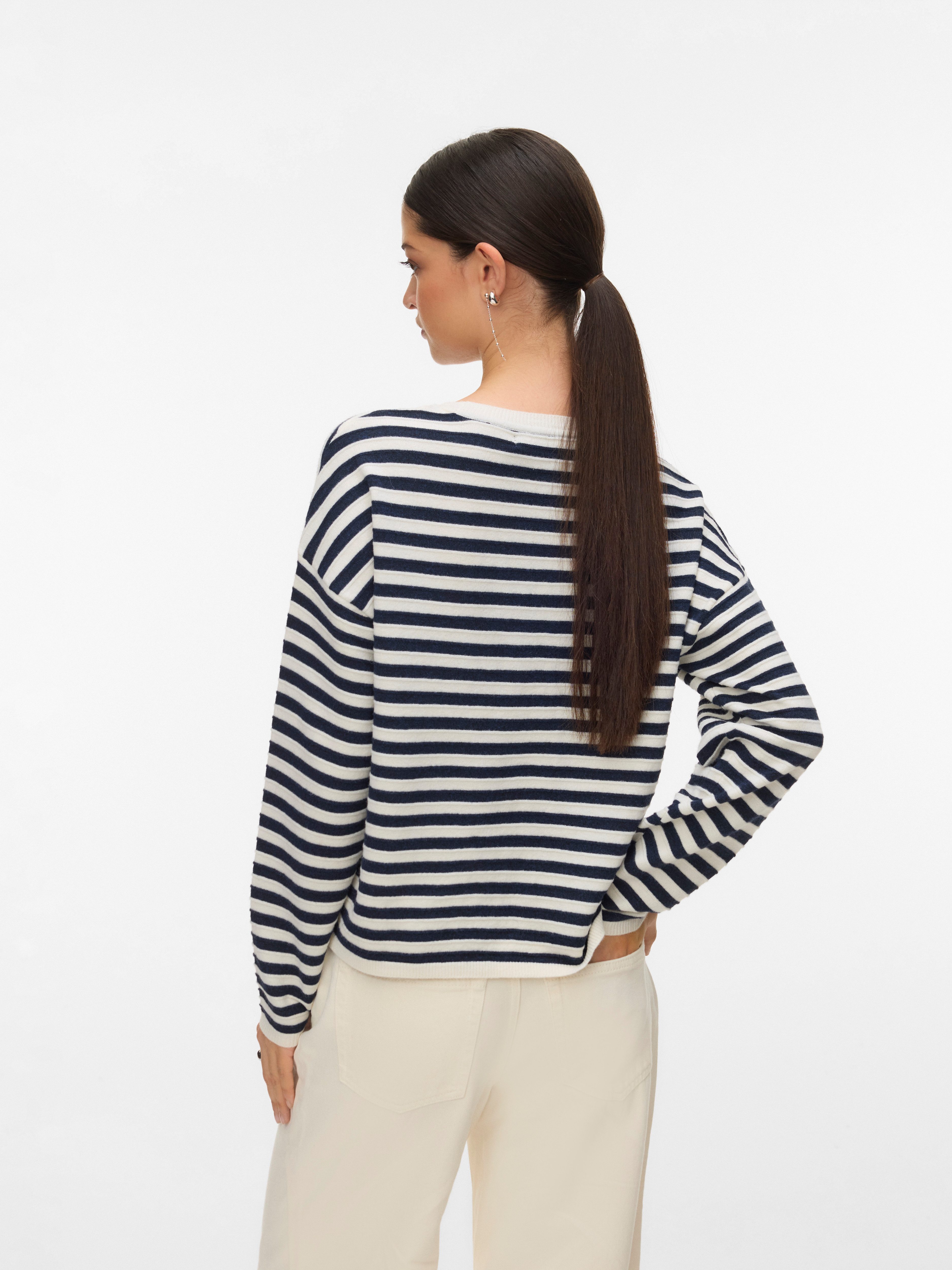 Vero Moda Strickpullover VMAPPLE LS O-NECK PULLOVER BOO mit trendigem "Sunshine" Schriftzug