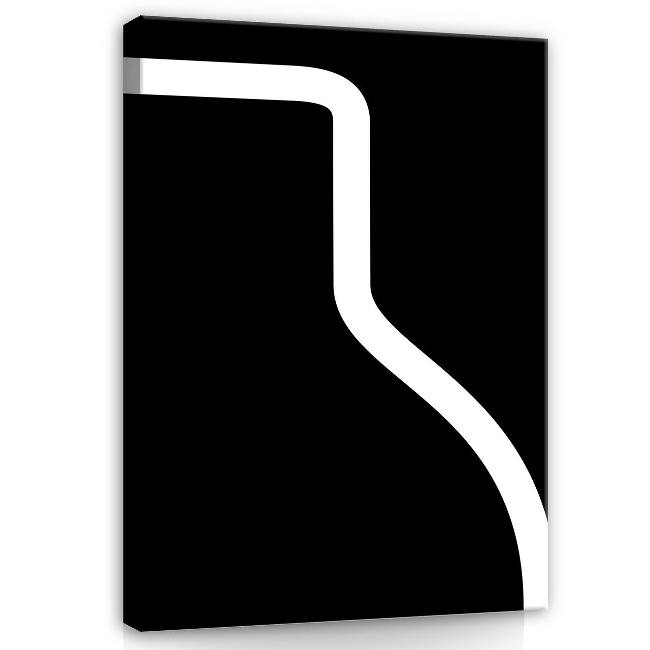 Wallarena Leinwandbild Abstrakt Geometrie Schwarz Wandbild günstig online kaufen