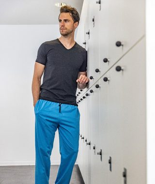 HAASIS Bodywear 1919 Pyjamahose Herren Jerseyhose 77118873-horizont (1-tlg) Optimale Passform, pflegeleicht, formbeständig, strapazierfähig