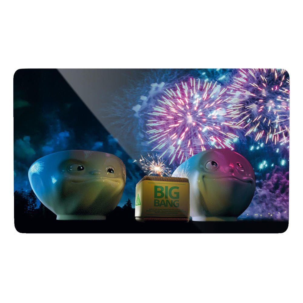 FIFTYEIGHT PRODUCTS Frühstücksbrett TV Tassen Big Bang, Kunststoff