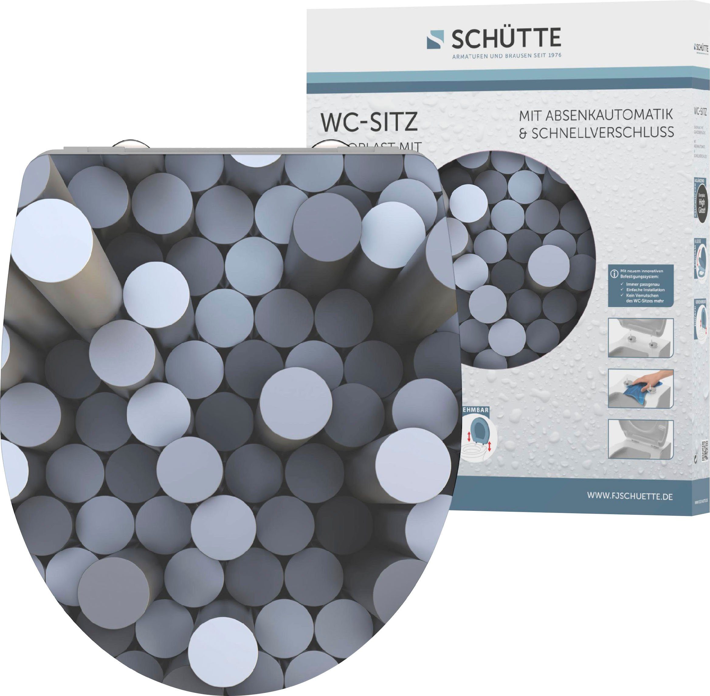 Schütte WC-Sitz Round Dips, Duroplast, Absenkautomatik, günstig online kaufen