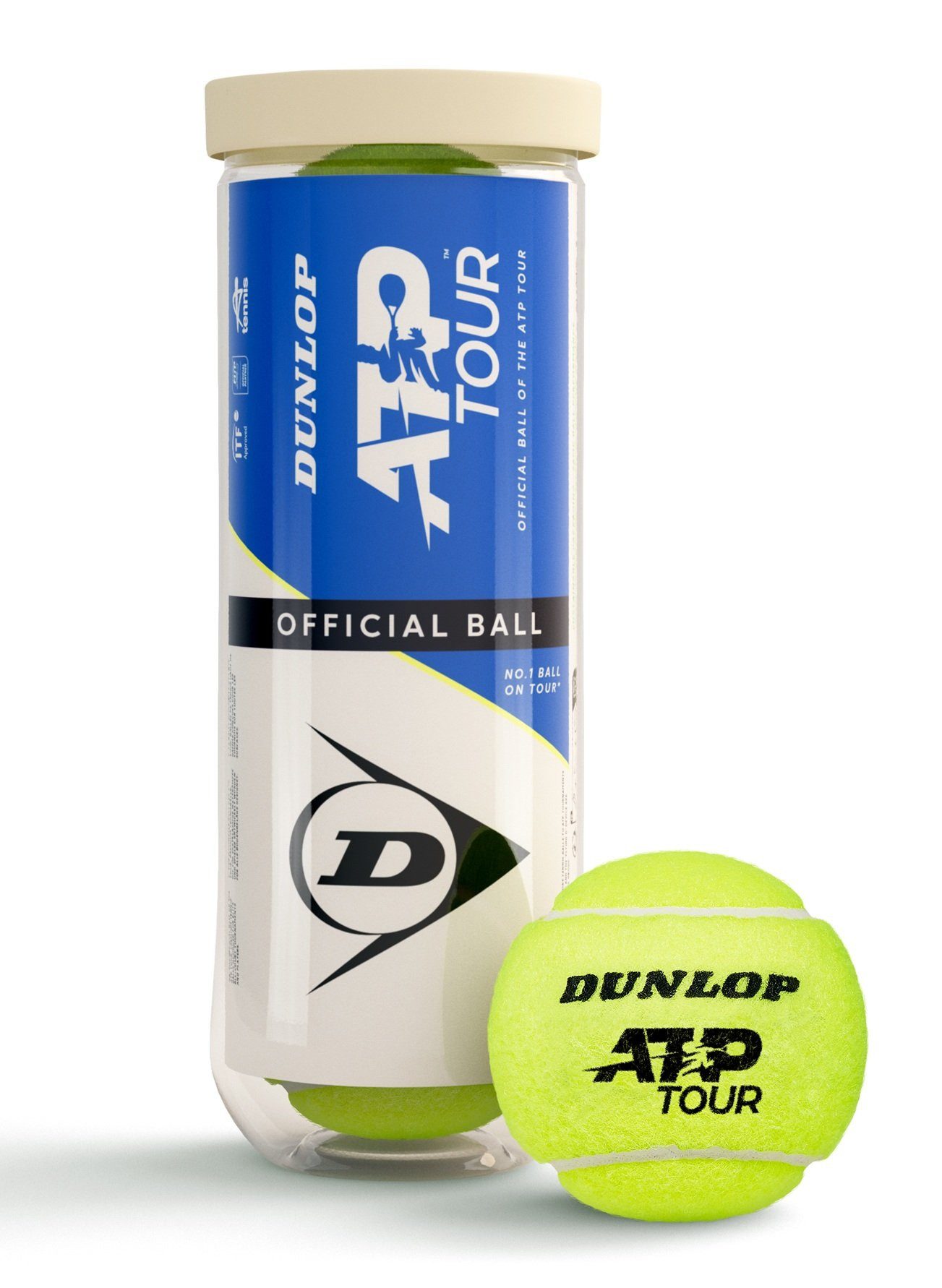 Dunlop Tennisball ATP Tour (offizieller ATP Tour Ball) Dose 3er