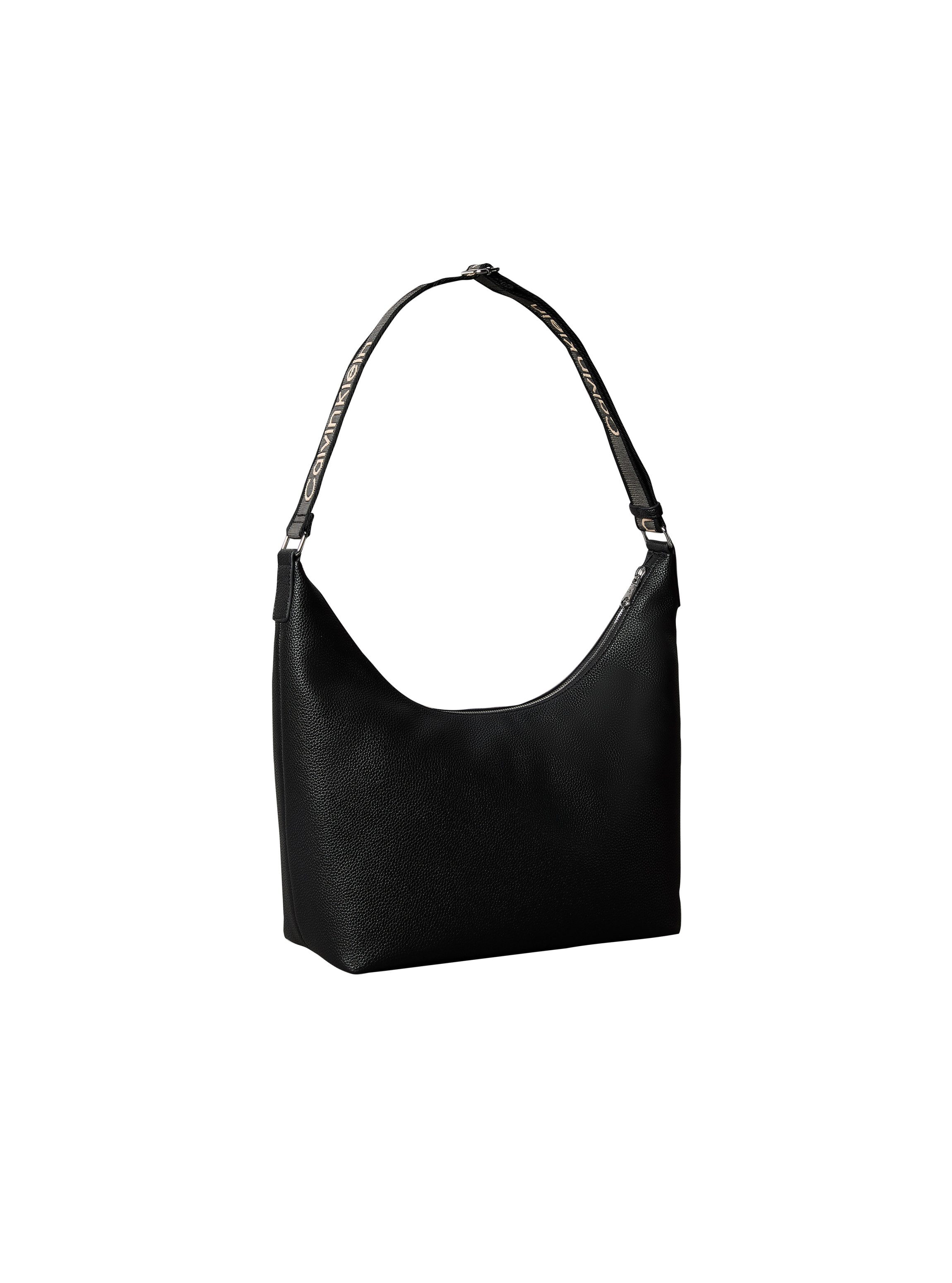 Calvin Klein Schultertasche WEBBING STRAP MD SHOULDER BAG, Umhängetasche, Beuteltasche, Hobo, Logoschriftzug am Schulterriemen