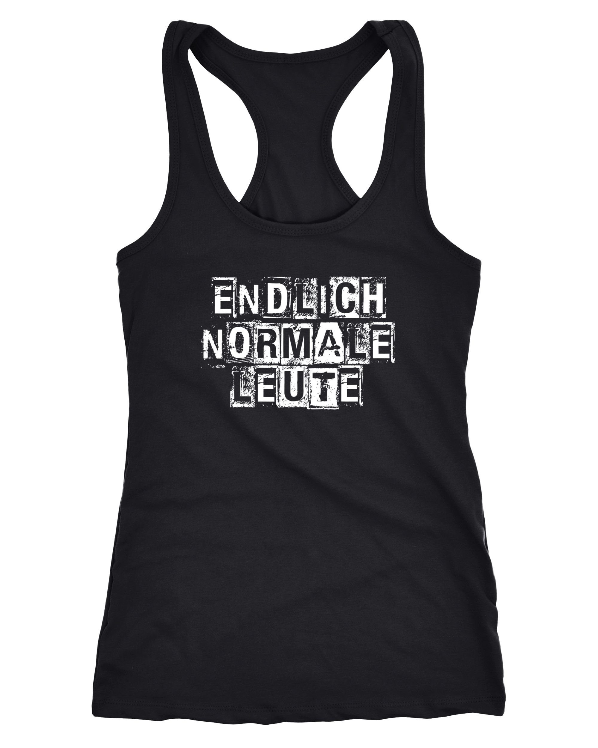 MoonWorks Tanktop Damen Tanktop Tank Top Endlich normale Leute Party Festiv günstig online kaufen