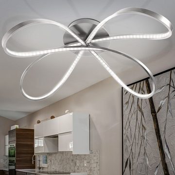 Globo LED Deckenleuchte, LED-Leuchtmittel fest verbaut, LED Decken Leuchte Schlaf Wohn Zimmer Beleuchtung Schleifen