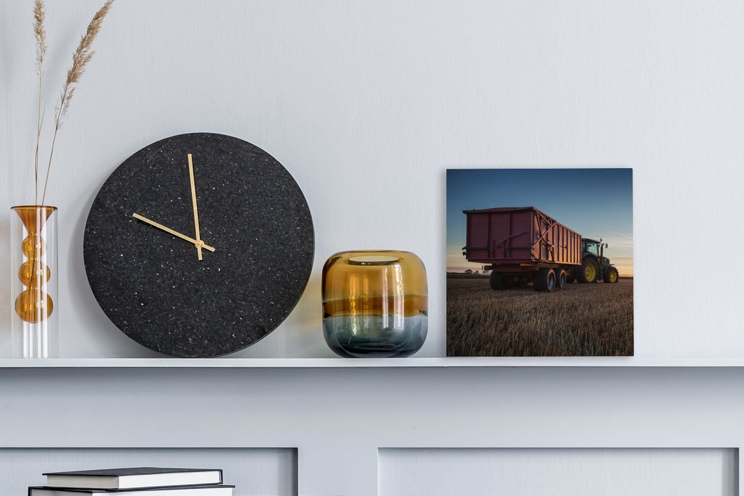 OneMillionCanvasses® Leinwandbild Traktor - Grün - günstig online kaufen