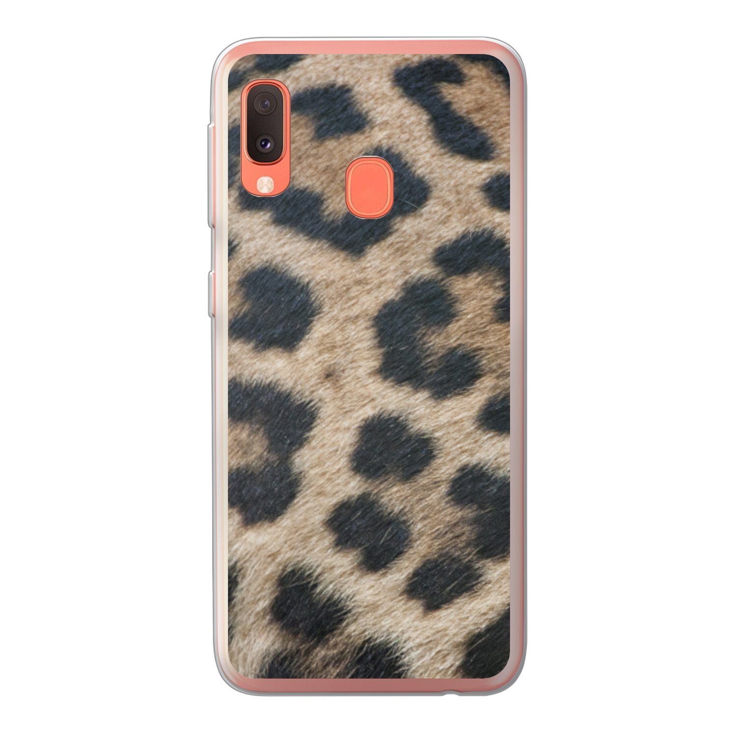 MuchoWow Handyhülle für Samsung Galaxy A20e Leopardenmuster, Smartphone-Bumper, Print, Handy Schutzhülle Dünn