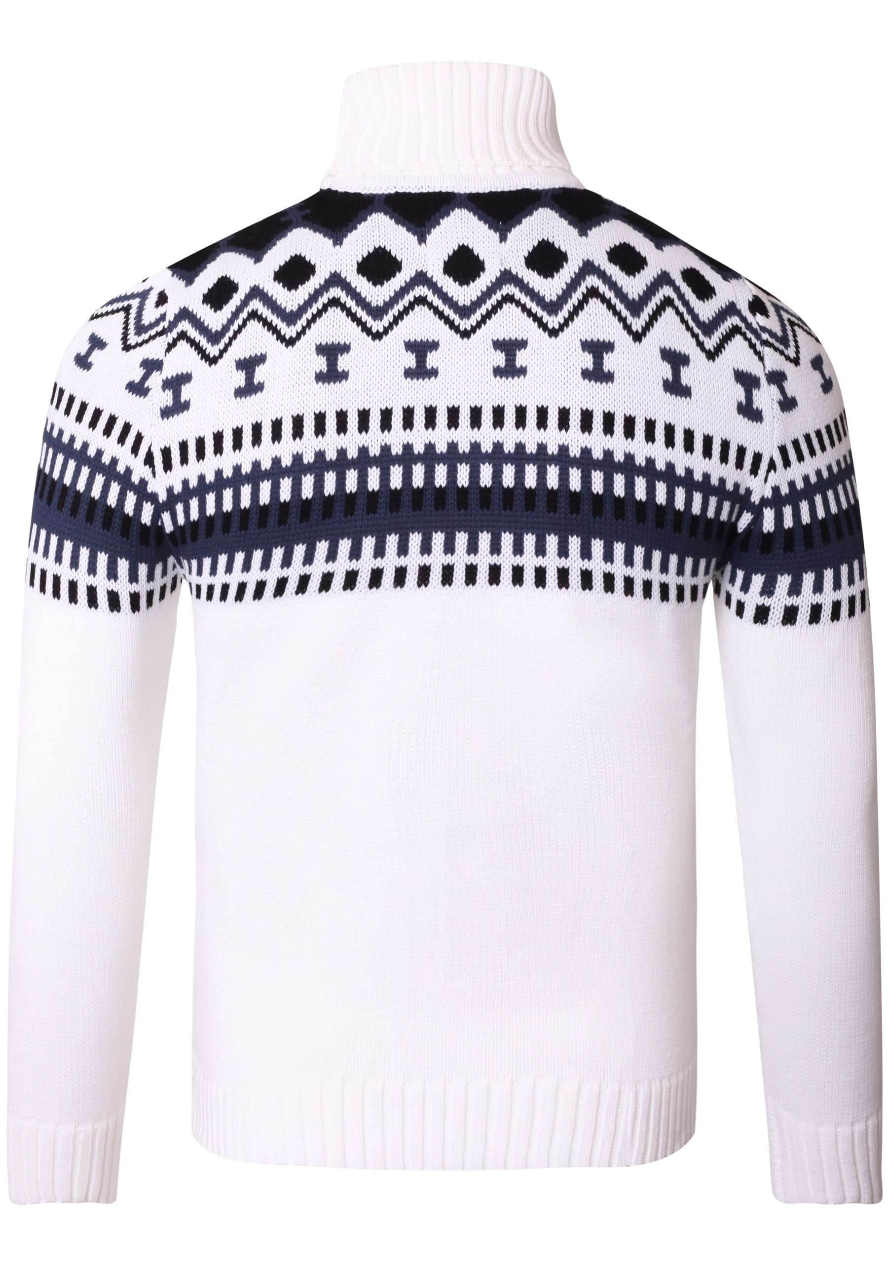 Reslad Strickpullover Reslad Rollkragenpullover Herren Grobstrick Norweger günstig online kaufen