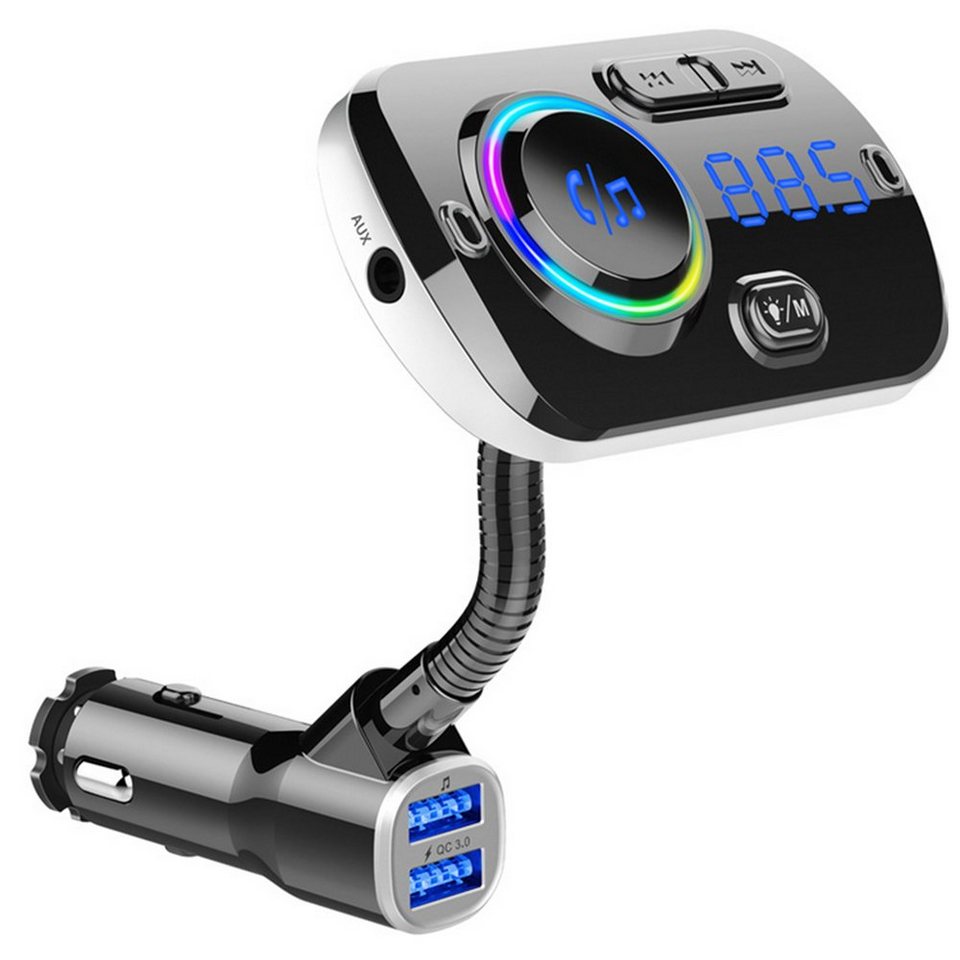 GelldG Bluetooth-FM-Transmitter für Auto, Bluetooth 5.0-Autoradio-Adapter  Bluetooth-Adapter