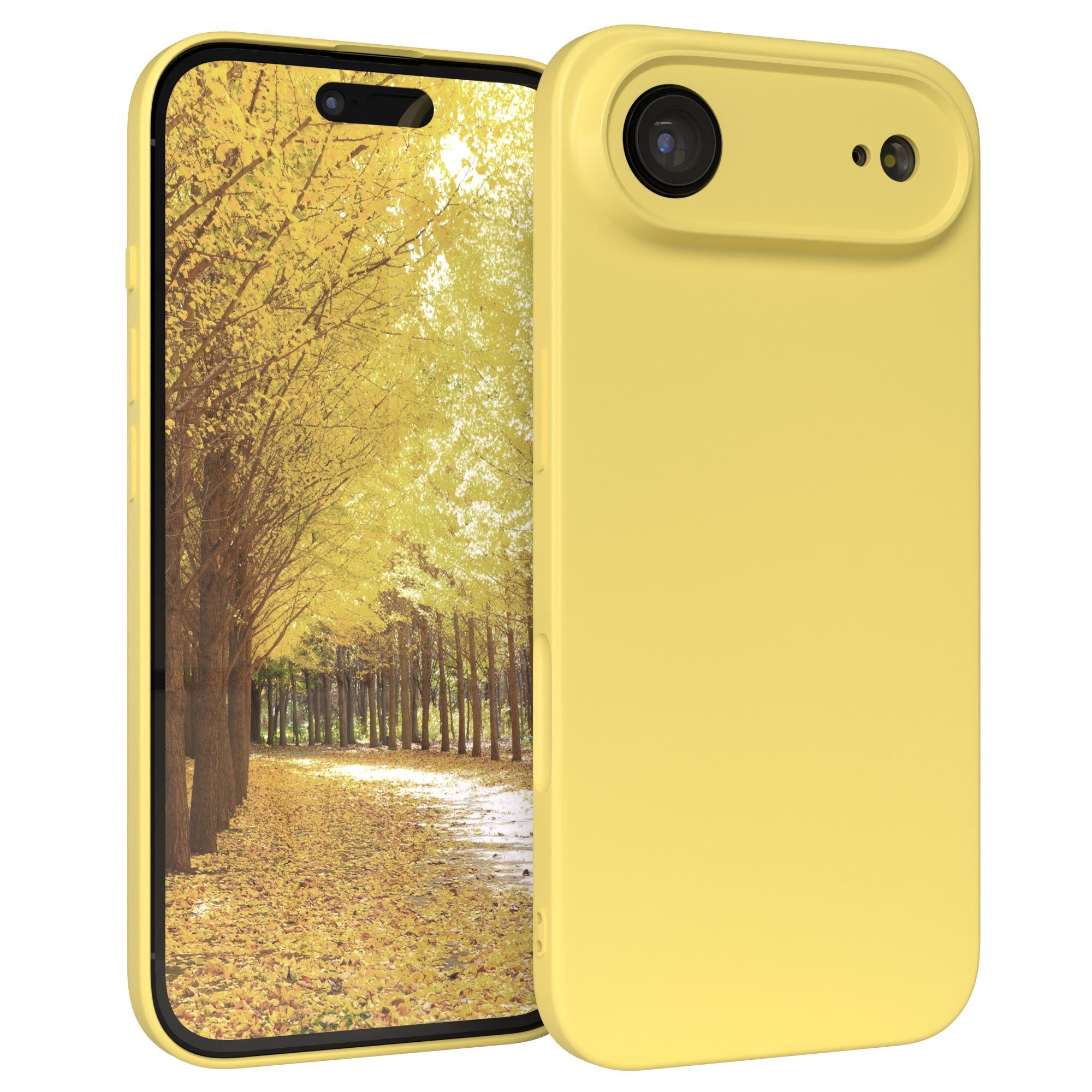 EAZY CASE Handyhülle für Apple iPhone Air Hülle Silikon 6,5 Zoll, Handy Softcase stoßfest Hülle mit Kameraschutz Bumper Tpuhülle Gelb