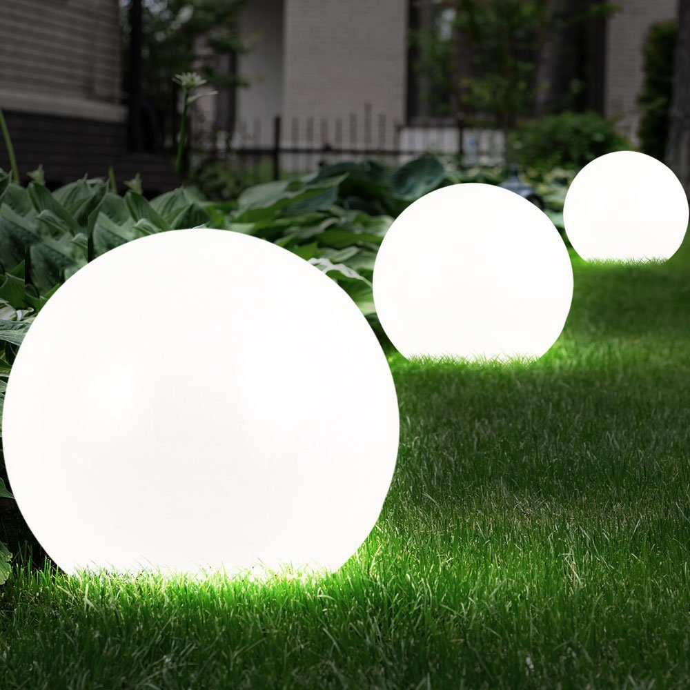 etc-shop LED Gartenleuchte, LED-Leuchtmittel fest Außen Terrassen Garten verbaut, Steck Solar Beleuchtung Erdspieß Lampe LED