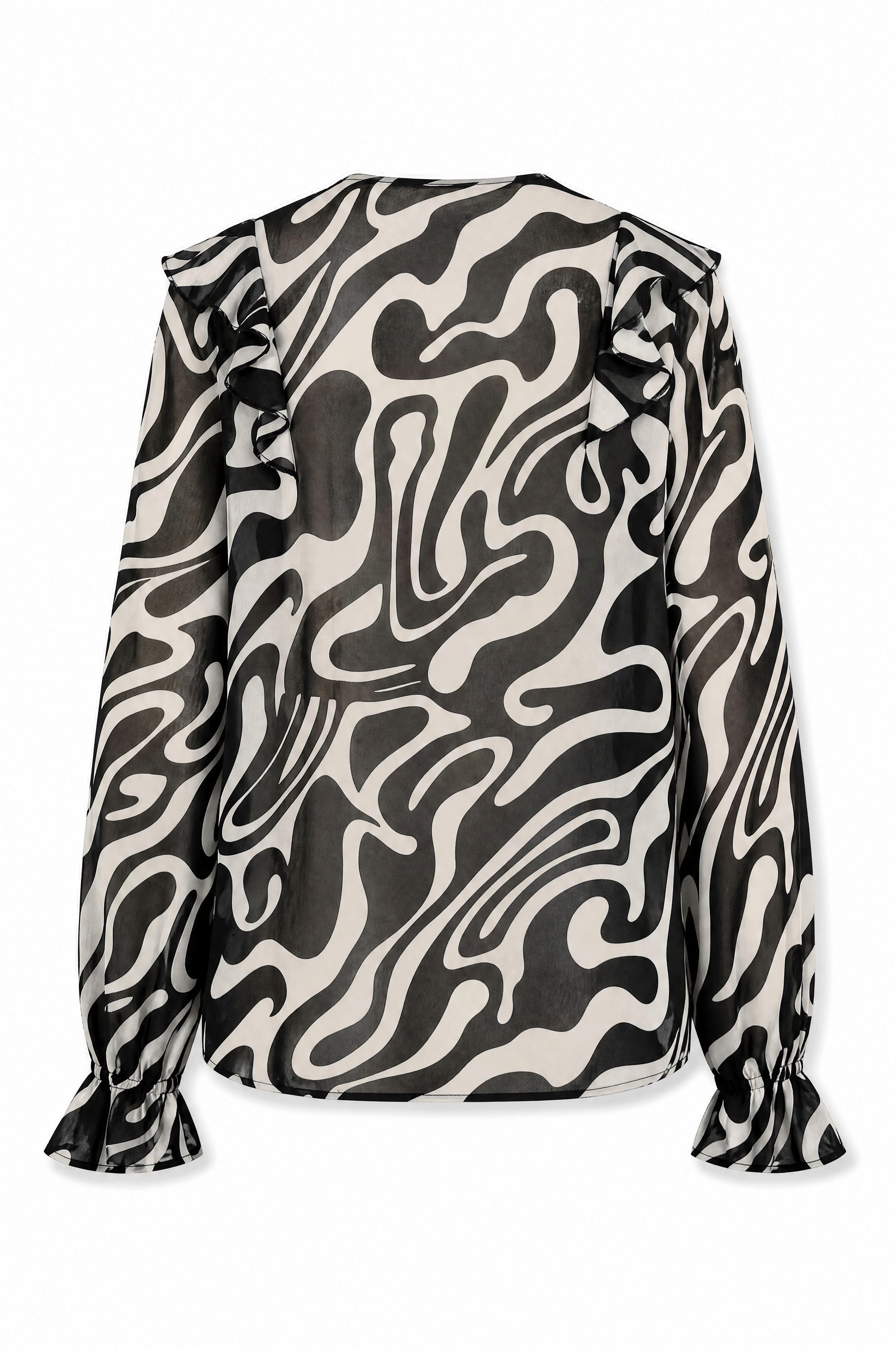 NADINE H Blusenshirt V-Ausschnitt Bluse mit All-Over Muster im trendigen Frühlingslook
