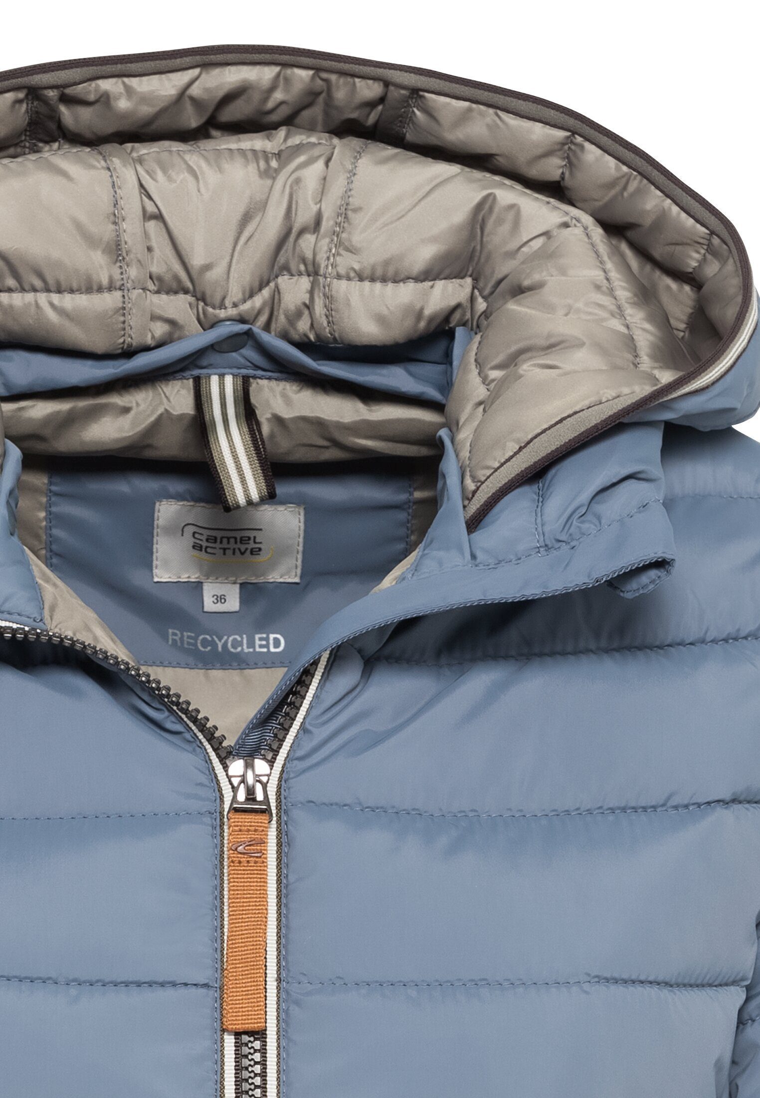 Kapuze Blau mit abnehmbarer Steppjacke camel active