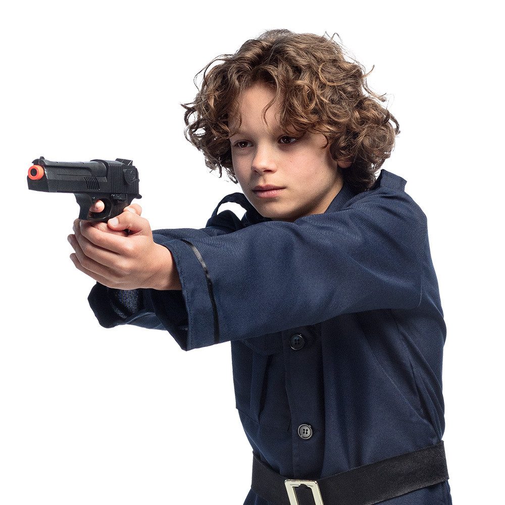 Boland Polizei-Kostüm Polizistenpistole 21 cm Spielzeugwaffe Pistole Kinder Polizei-Kostüm, Perfekt für Polizei- und SWAT-Kostüme