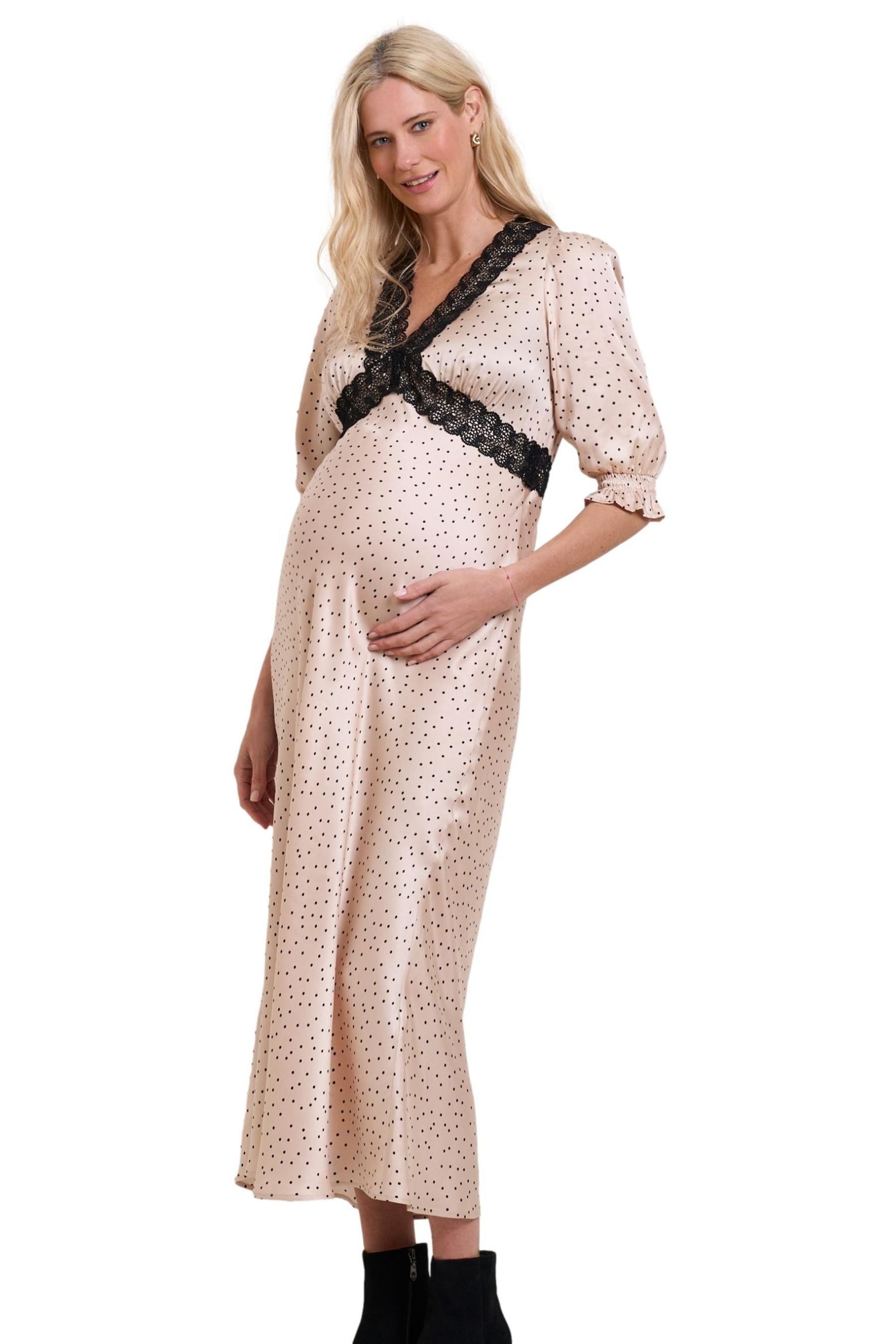 Seraphine Umstandskleid Seraphine Umstandskleid mit Spitzenbesatz (1-tlg)