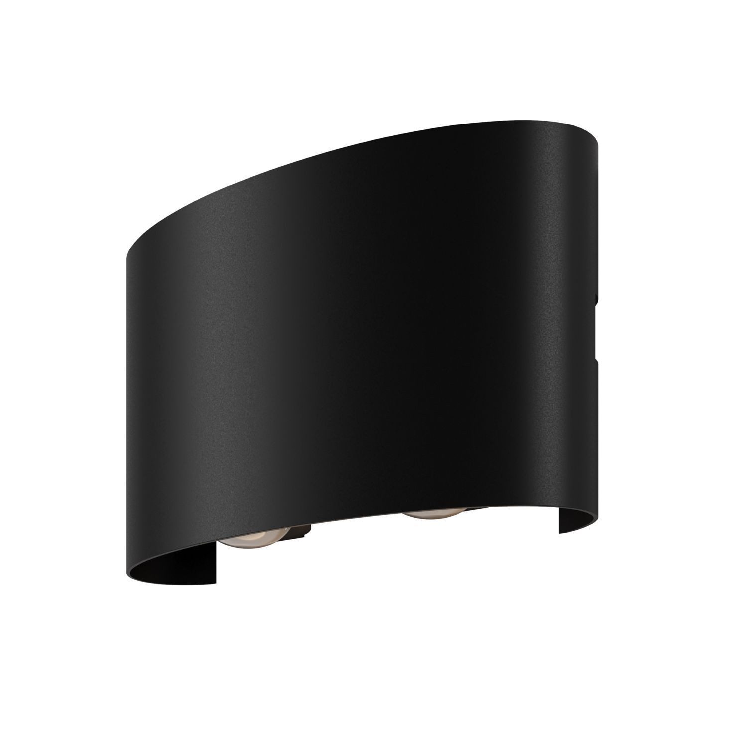 Licht-Erlebnisse Außen-Wandleuchte FAYRA, LED fest integriert, Warmweiß, LED Aluminium Up Down 12 cm breit IP54 Schwarz 3000 K warmweiß 400 lm