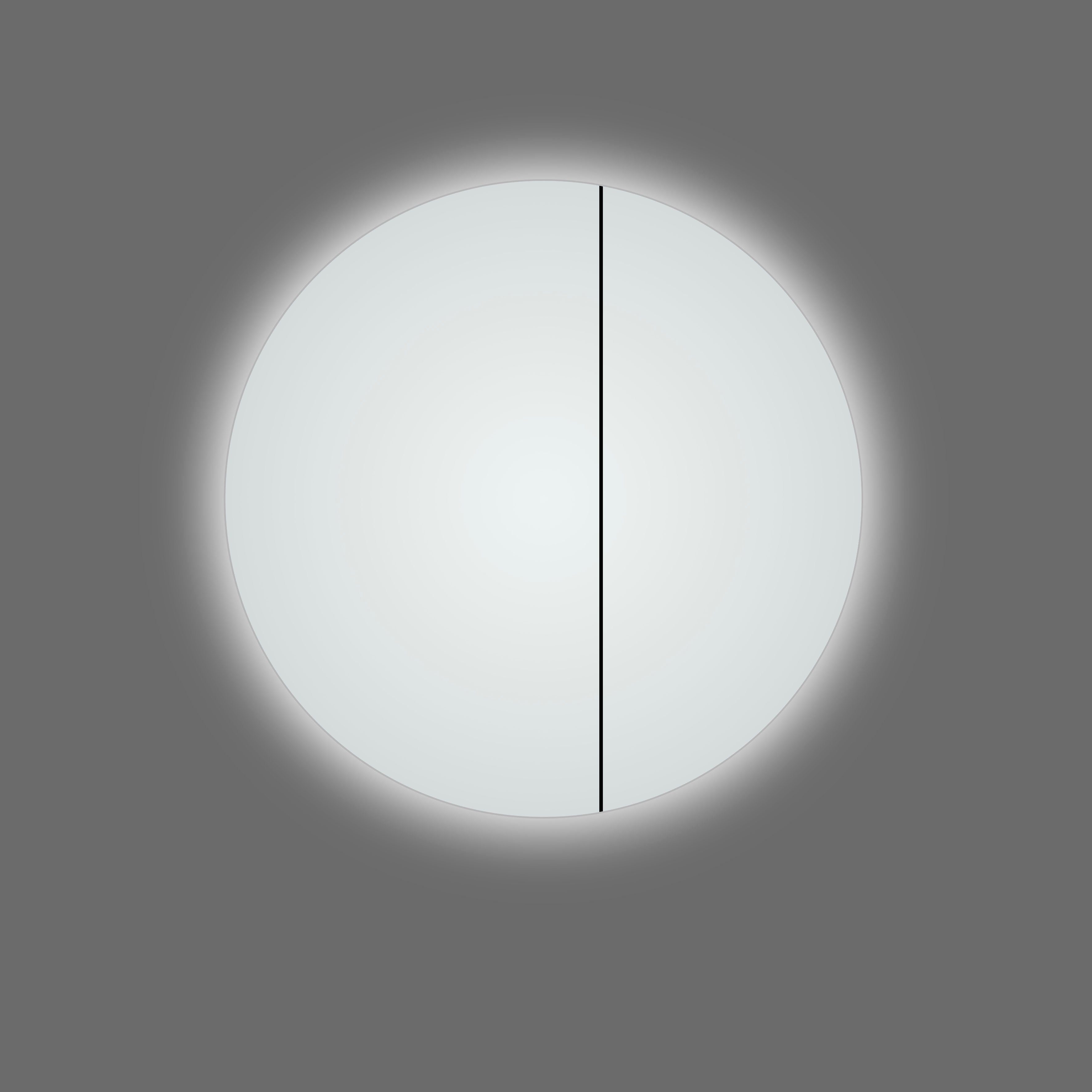 aus und cm, Badezimmerspiegelschrank Echtglas, LED-Beleuchtung, 60 Talos Aluminium Ø: IP24