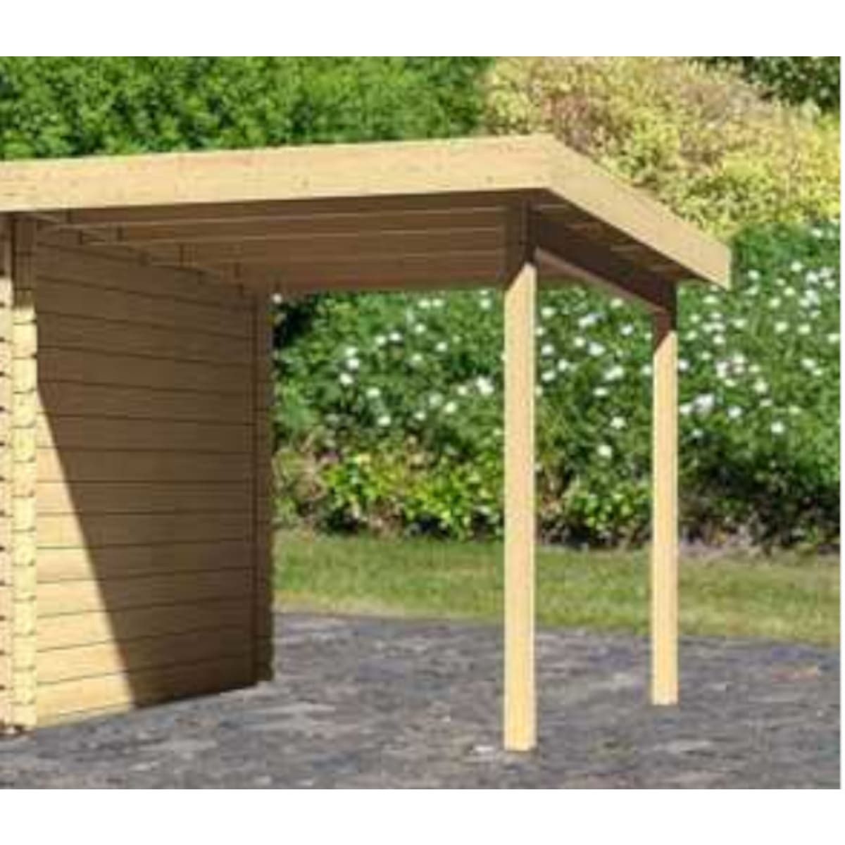 Karibu Anbaudach Anbaudach für Gartenhaus Bastern 5