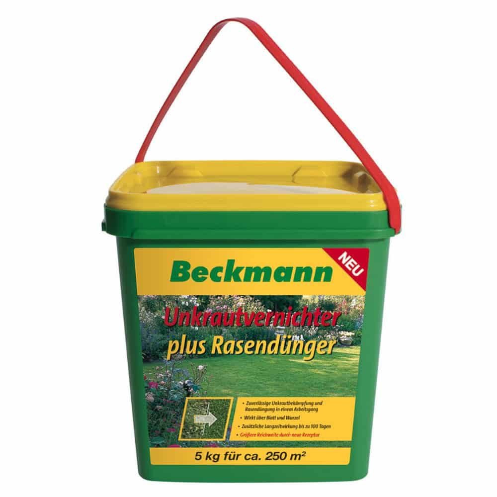 Beckmann IM GARTEN Rasendünger 5 kg Rasendünger mit Unkrautvernichter + Langzeitwirkung für ca.250m²