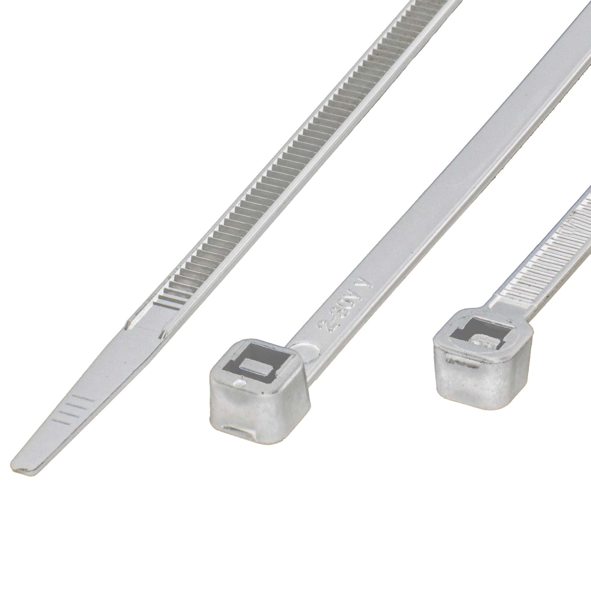 MASTERPROOF PROFESIONAL Kabelbinder Kabelbinder-Set 75-teilig, Nylon, weiß, Länge 100/120/200 mm