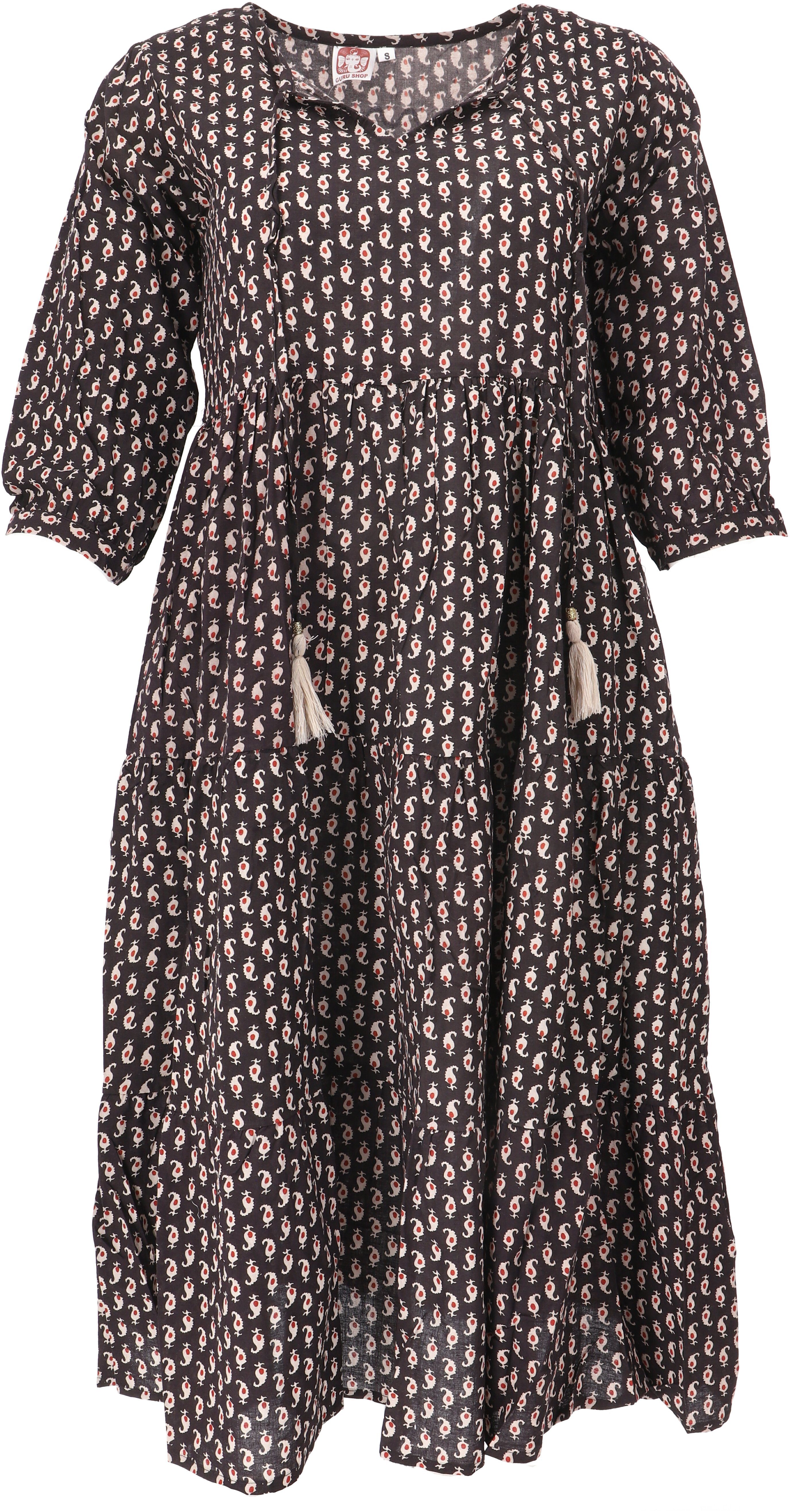 Guru-Shop Midikleid Boho Sommerkleid, bedrucktes Midikleid,.. günstig online kaufen