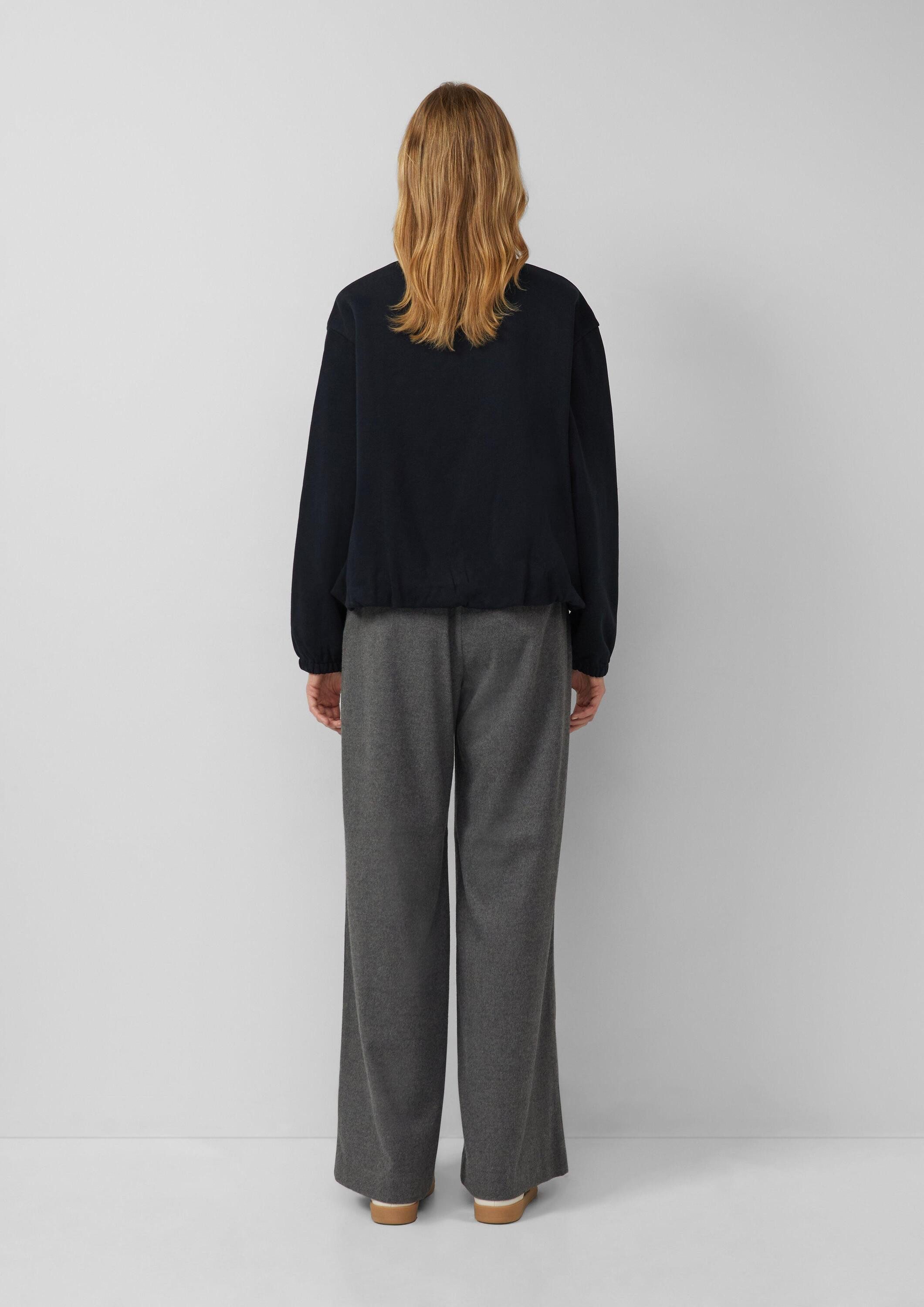 s.Oliver Sweatjacke Sweatshirt Jacke Sweat-Blouson mit Gummibündchen