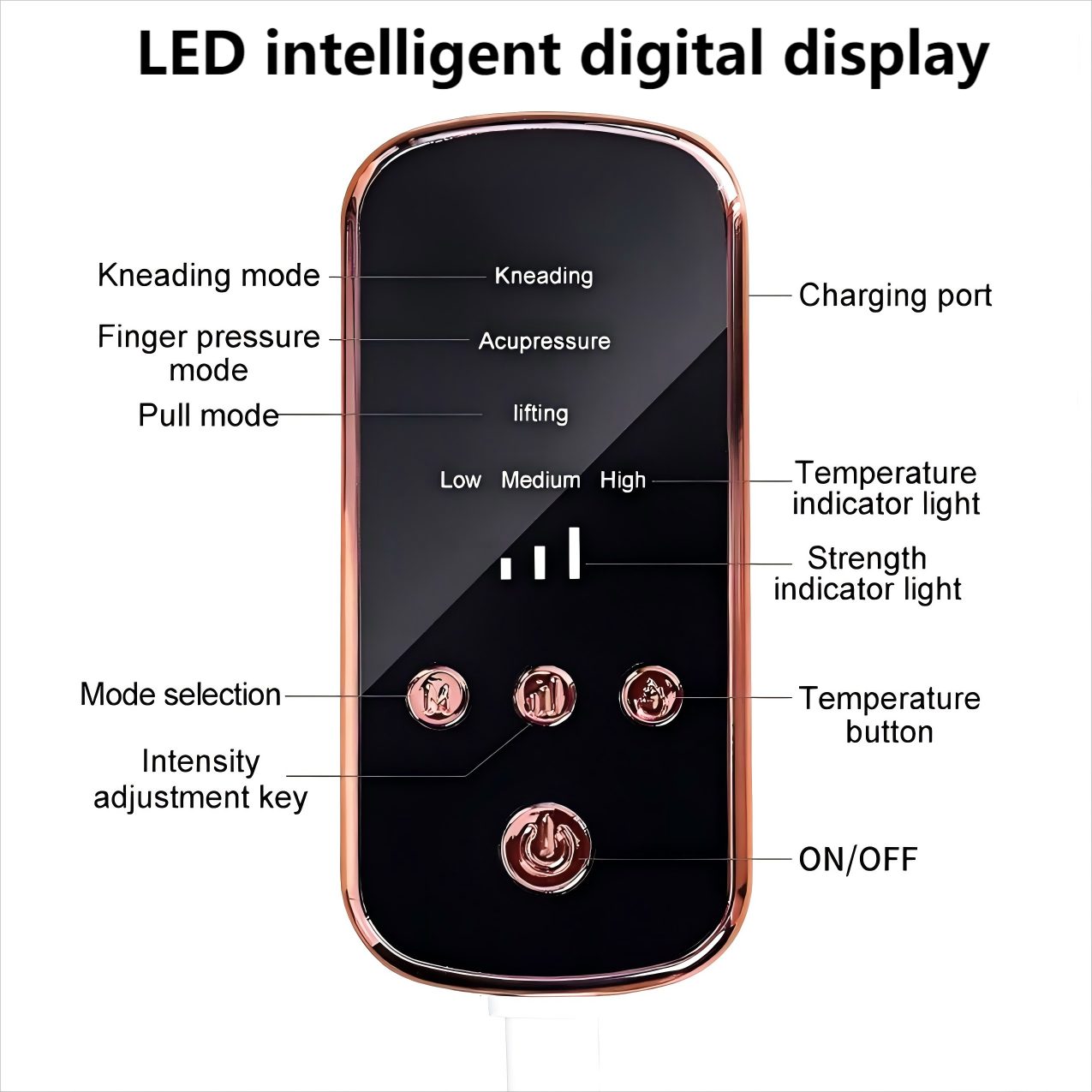 Toomoke Massagegerät Elektrisches Kopfmassagegerät mit Wärmefunktion,360°Abdeckung, 2000mAh,verbessert die Schlafqualität,Tragbar