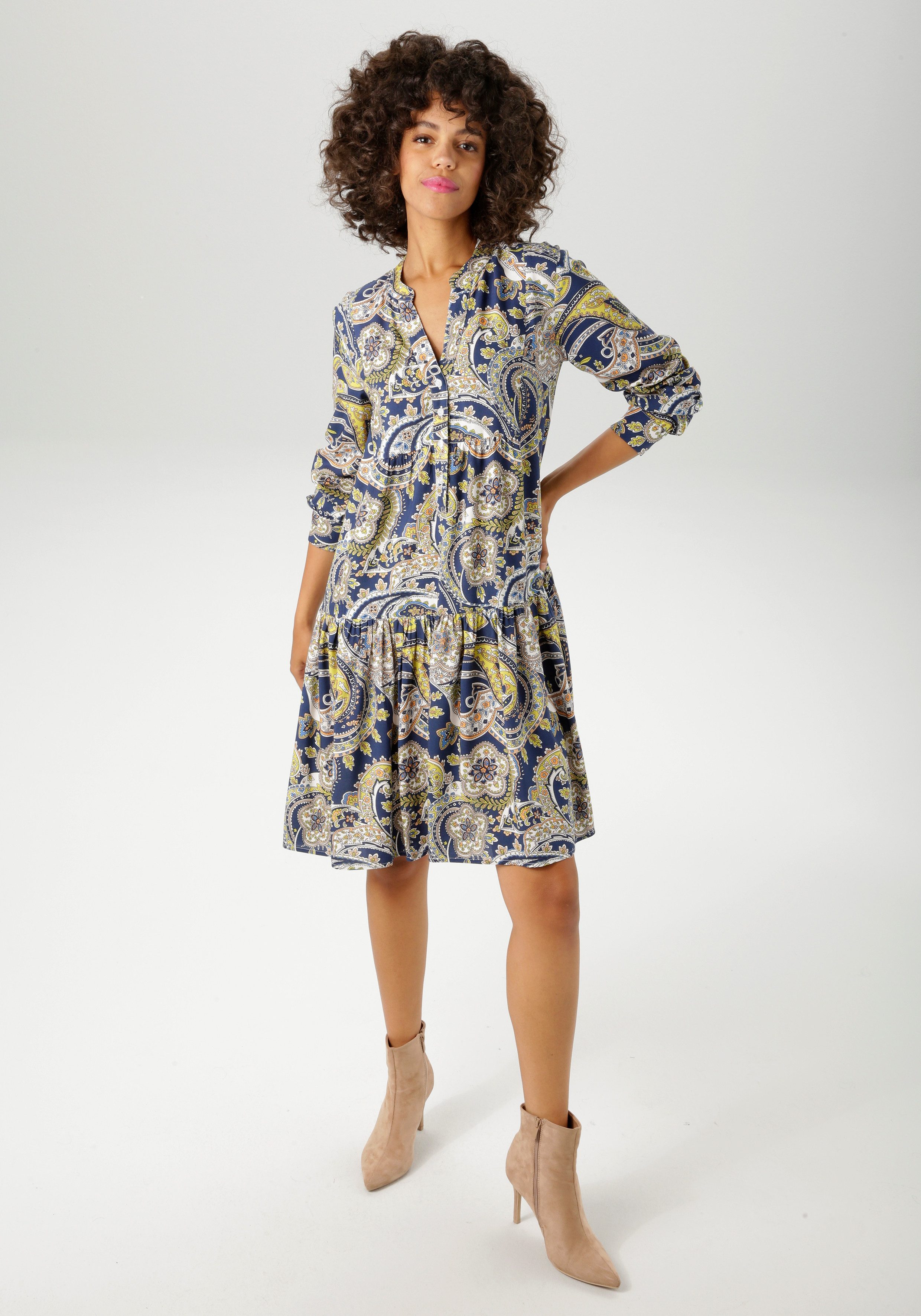 Aniston CASUAL Blusenkleid mit fantasievollem Paisley-Druck günstig online kaufen