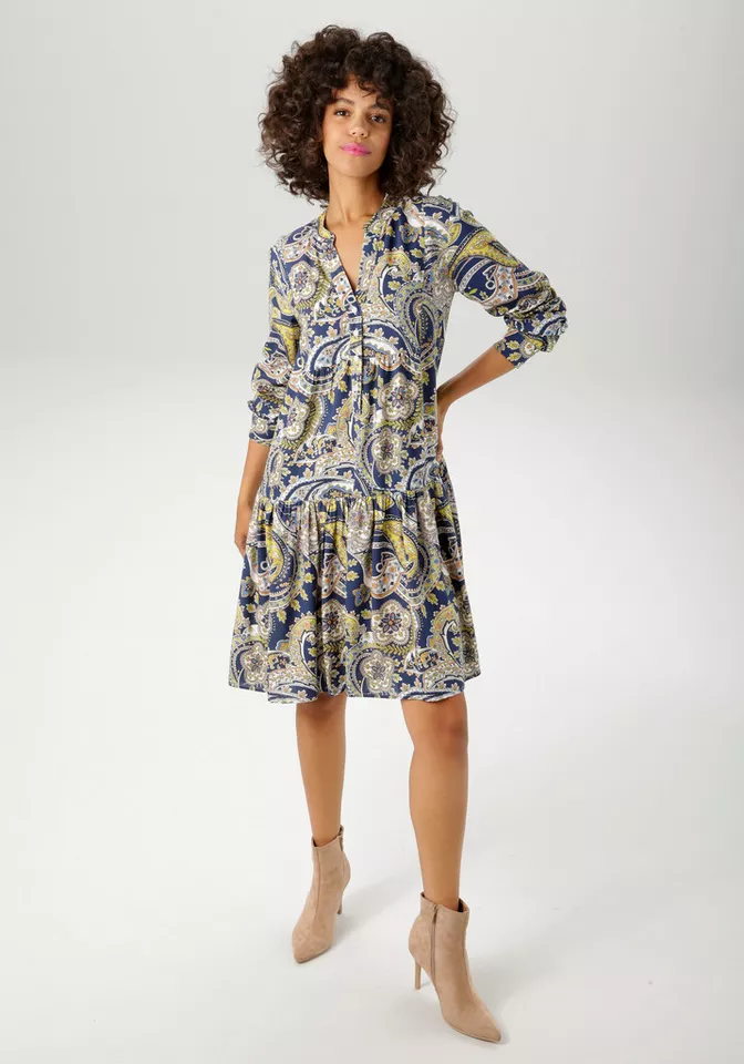 Aniston CASUAL Blusenkleid mit fantasievollem Paisley-Druck