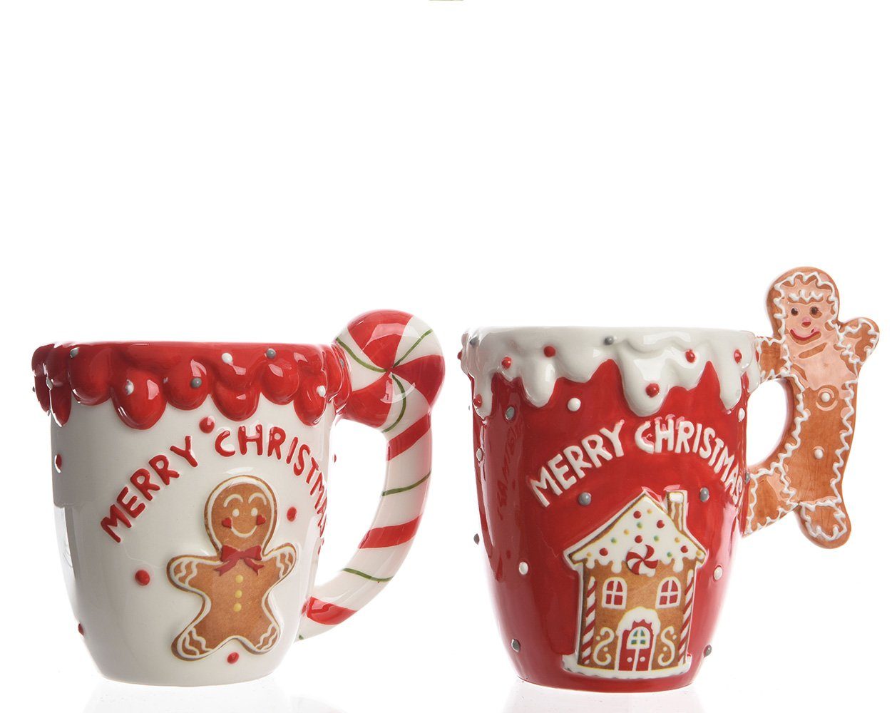 Kaemingk Lebkuchenmann-Tasse 9,5 Cm – Keramik-Teetasse Mit Henkel, Weihnachtliche Motivtasse Für Tee, Kaffee & Glühwein