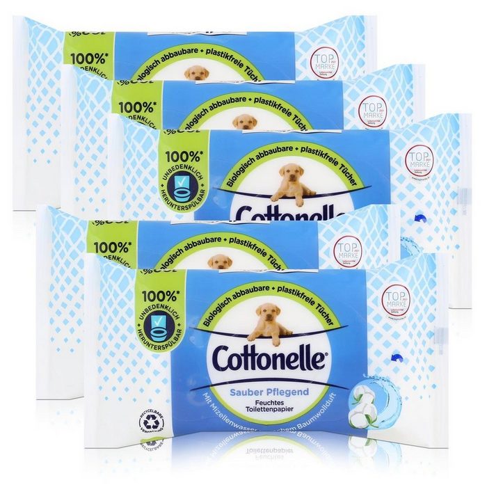 Cottonelle® feuchtes Toilettenpapier Cottonelle feuchtes Toilettenpapier Mizellenwasser & Baumwollduft (5er