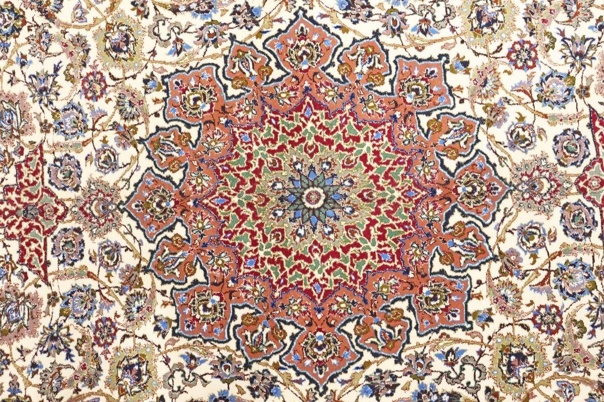 Orientteppich Isfahan Seidenkette Trading, 6 mm Orientteppich, Höhe: 209x301 rechteckig, Handgeknüpfter Nain