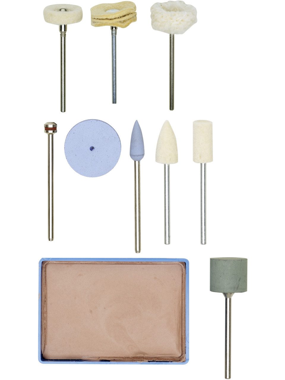 PROXXON INDUSTRIAL Polierscheibe Proxxon Micromot Polierset Komplett-Set 10-teilig