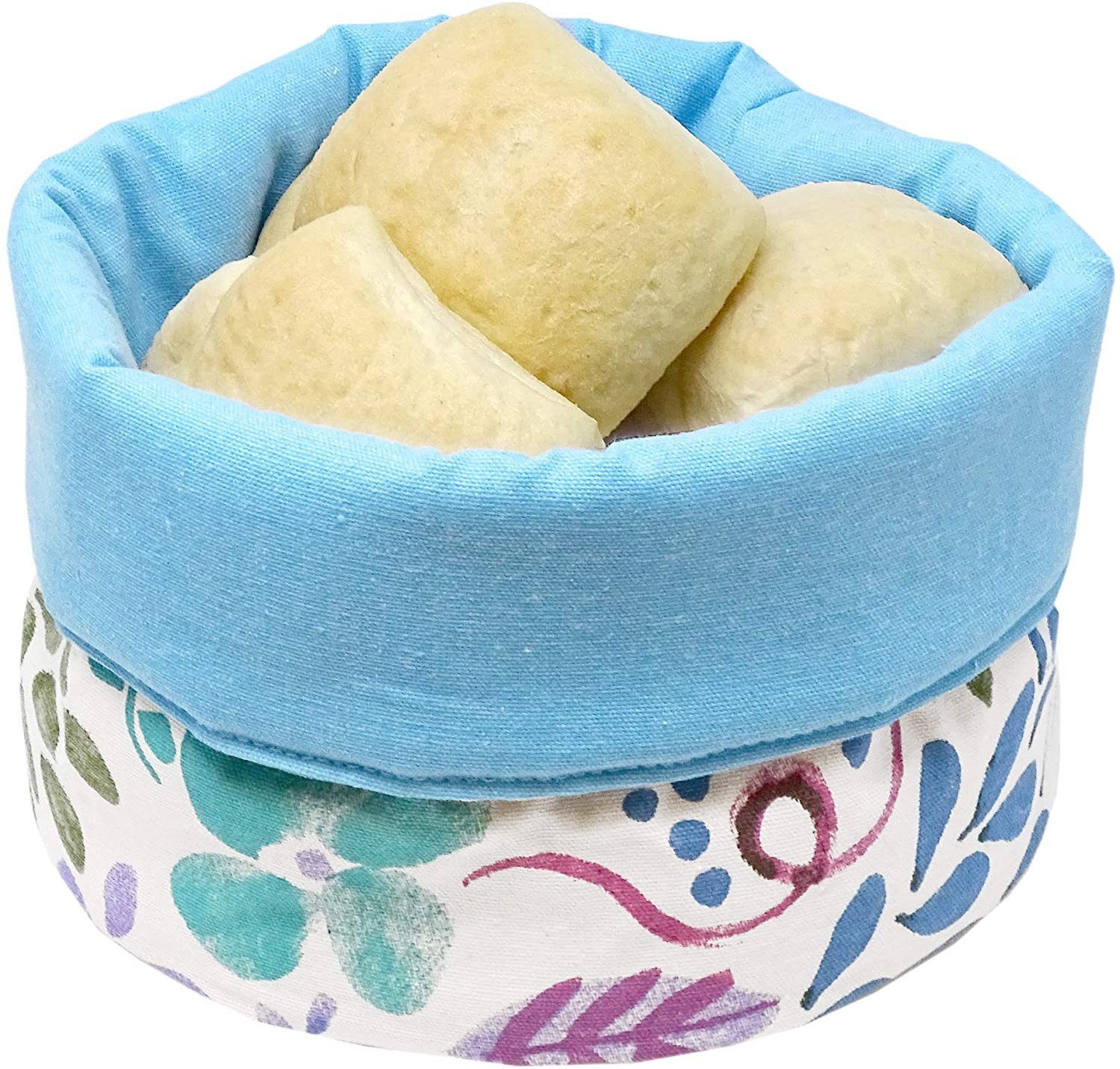 Lashuma Brottasche Brotkorb, (1-tlg), Runder Stoffkorb Ø 22 cm, Brotkorb Baumwolle